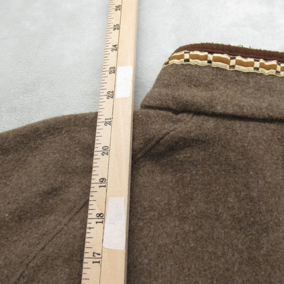 Woolrich Wool Jacket Women XL Brown Aztec Southwestern Trim FullZip READ VTG - Picture 10 of 13